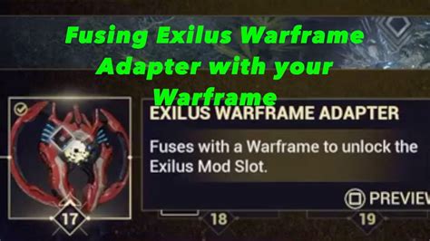 Fusing Exilus Warframe Adapter .